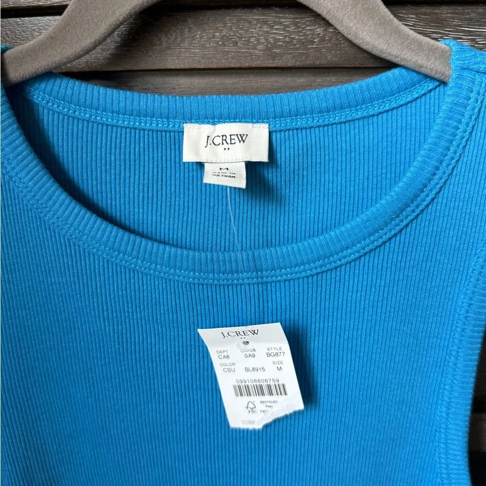 J.Crew Ribbed Azure Tank - Picture 3 of 6